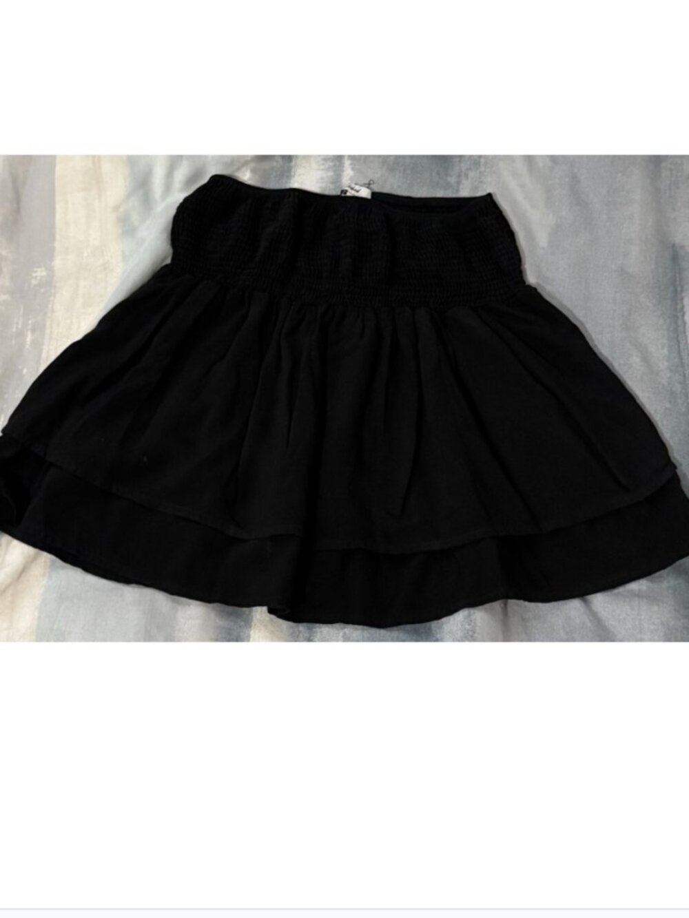 Black Tiered Ruffle Mini Skirt | Subdued